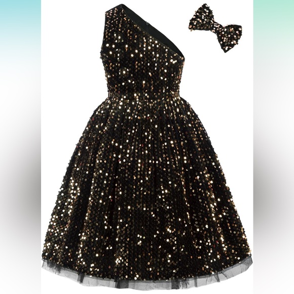Girls Sequence Dress - Picture 1 of 3